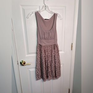 Soprano Mauve Dress W/Lace Bottom